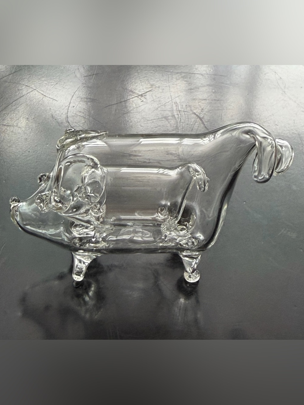 Vintage Roberto Niederer “Pig in Pig” hand blown nesting sculpture G. Hergiswill
